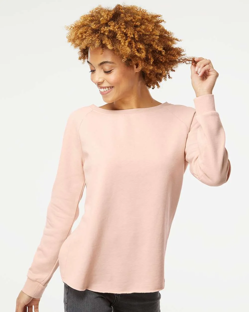 Independent Trading Co. Ladies California Wave Wash Crewneck Sweatshirt