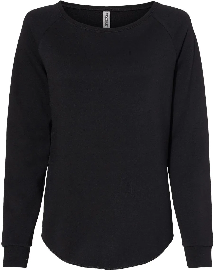 Independent Trading Co. Ladies California Wave Wash Crewneck Sweatshirt