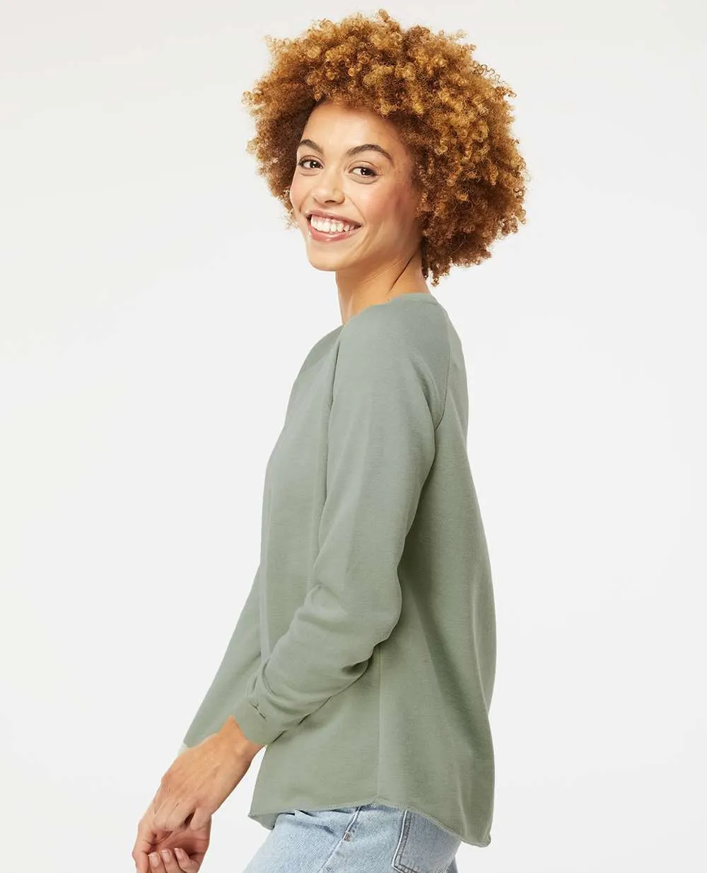Independent Trading Co. Ladies California Wave Wash Crewneck Sweatshirt