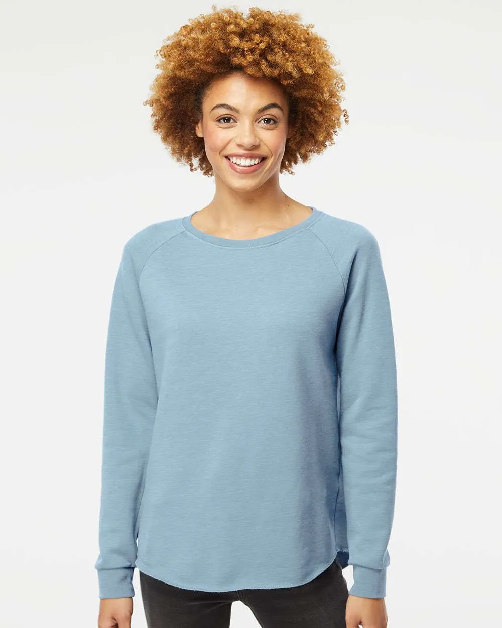 Independent Trading Co. Ladies California Wave Wash Crewneck Sweatshirt