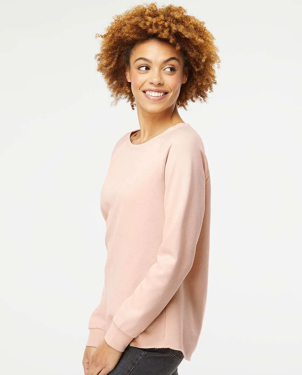 Independent Trading Co. Ladies California Wave Wash Crewneck Sweatshirt