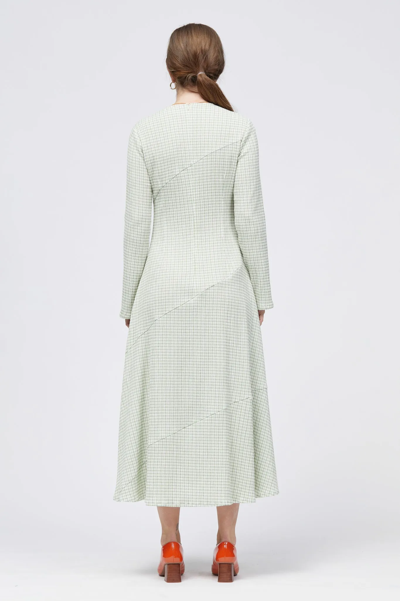 Kust Midi Dress Mint/White Check