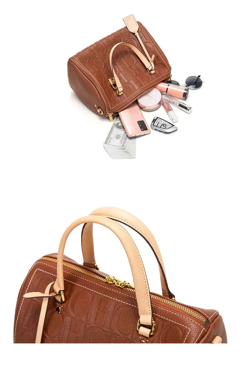 large capacity handbag New Large Capacity Women's Handbag Unique and Exquisite Letter Printing Lock Buckle Accessories Solid Color Simplicity