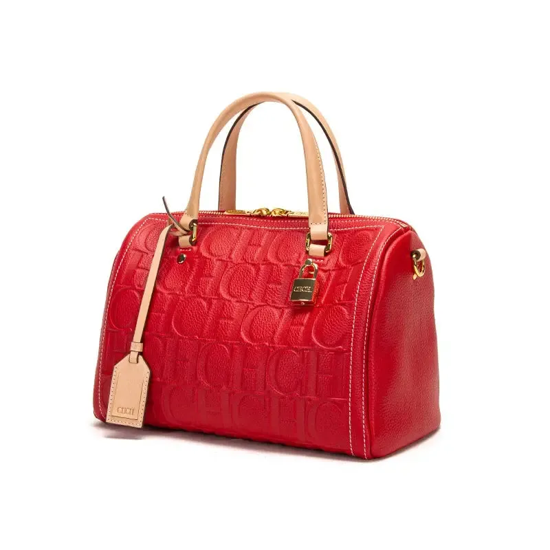large capacity handbag New Large Capacity Women's Handbag Unique and Exquisite Letter Printing Lock Buckle Accessories Solid Color Simplicity