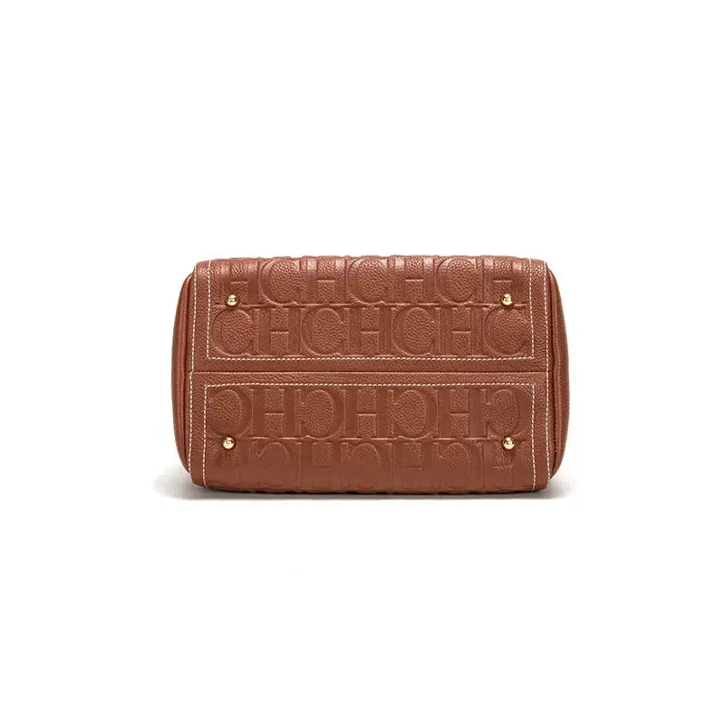 large capacity handbag New Large Capacity Women's Handbag Unique and Exquisite Letter Printing Lock Buckle Accessories Solid Color Simplicity