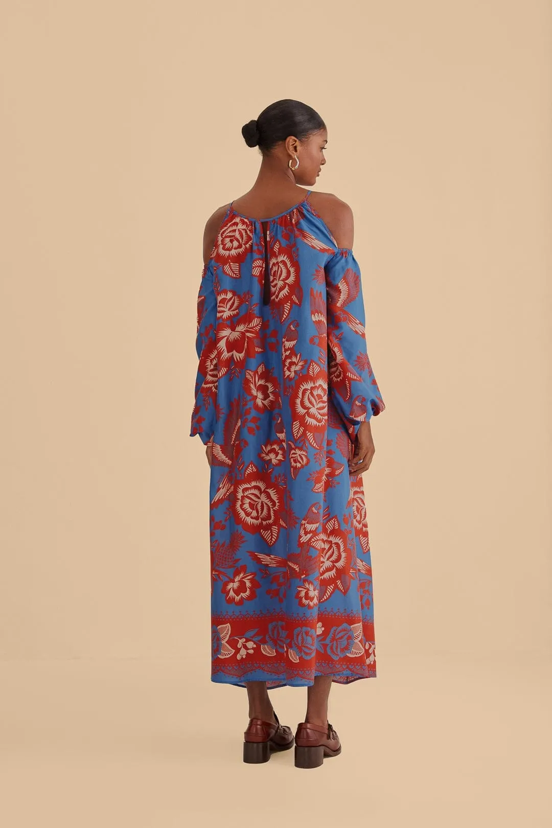 Light Blue Lace Garden Maxi Dress