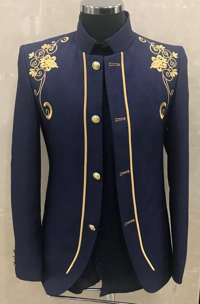Men's Broidery Blazer Slim-Fit | 301