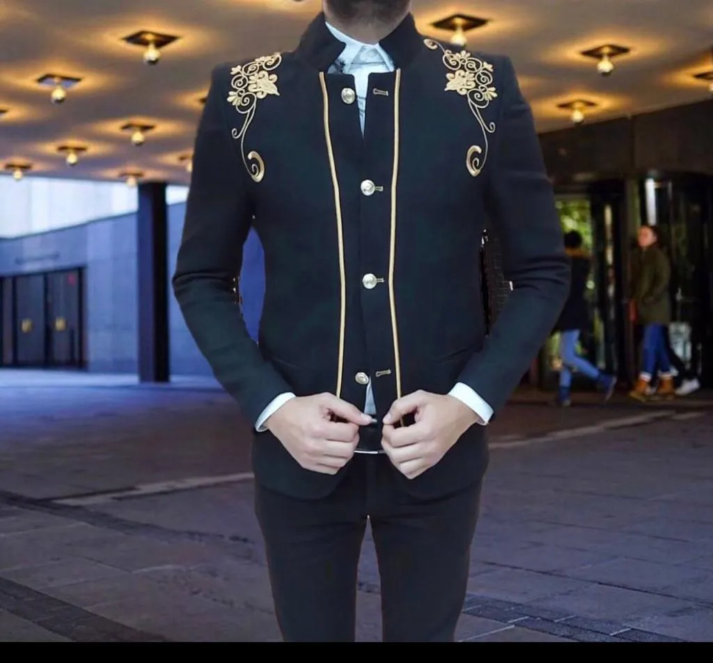 Men's Broidery Blazer Slim-Fit | 301