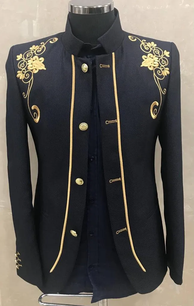 Men's Broidery Blazer Slim-Fit | 301