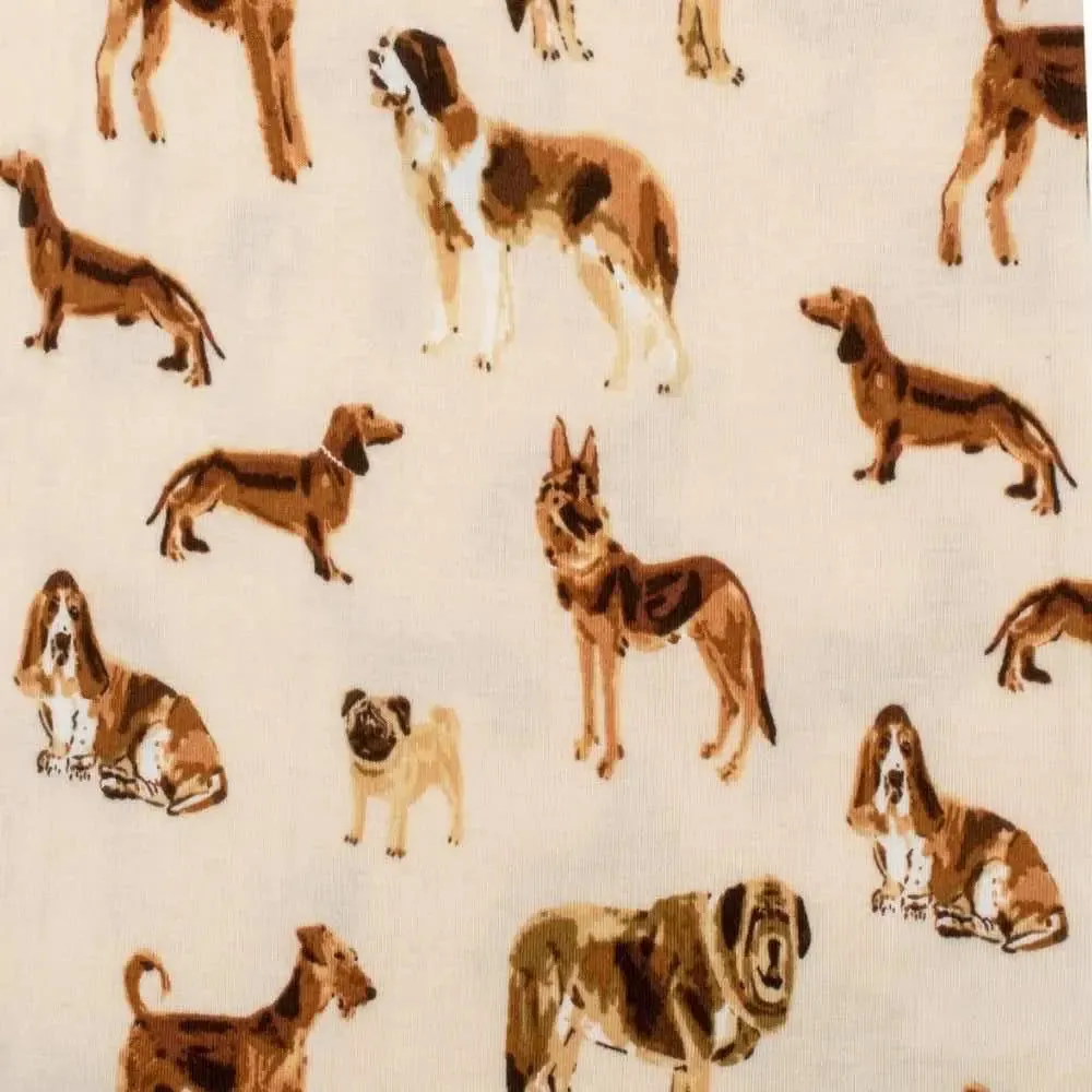 Milkbarn Dog Print Organic Kerchief Bib