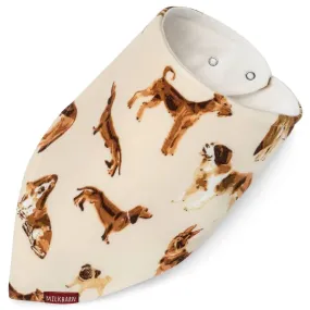 Milkbarn Dog Print Organic Kerchief Bib