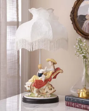 'Mother's Love' Capodimonte Figurine Lamp