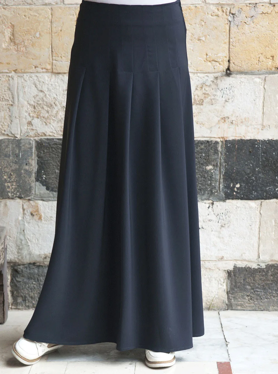 Multi-Pleat Maxi Skirt