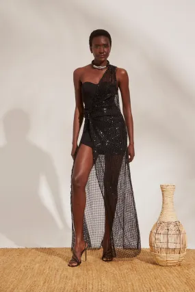 NET SEQUIN GOWN