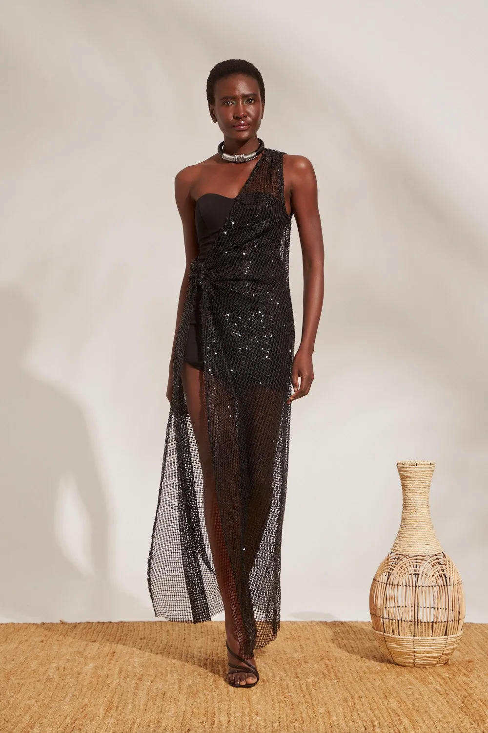 NET SEQUIN GOWN