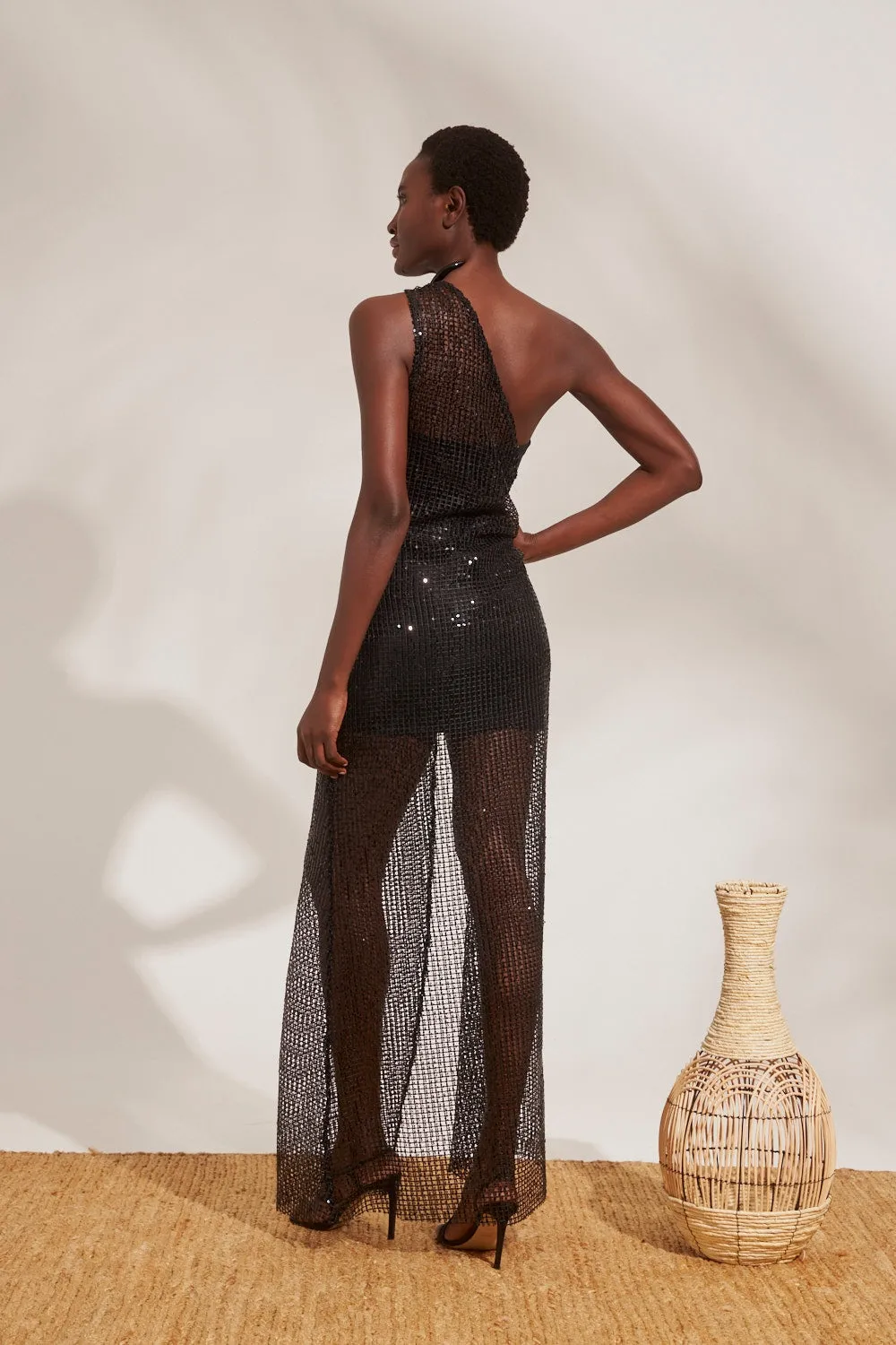 NET SEQUIN GOWN