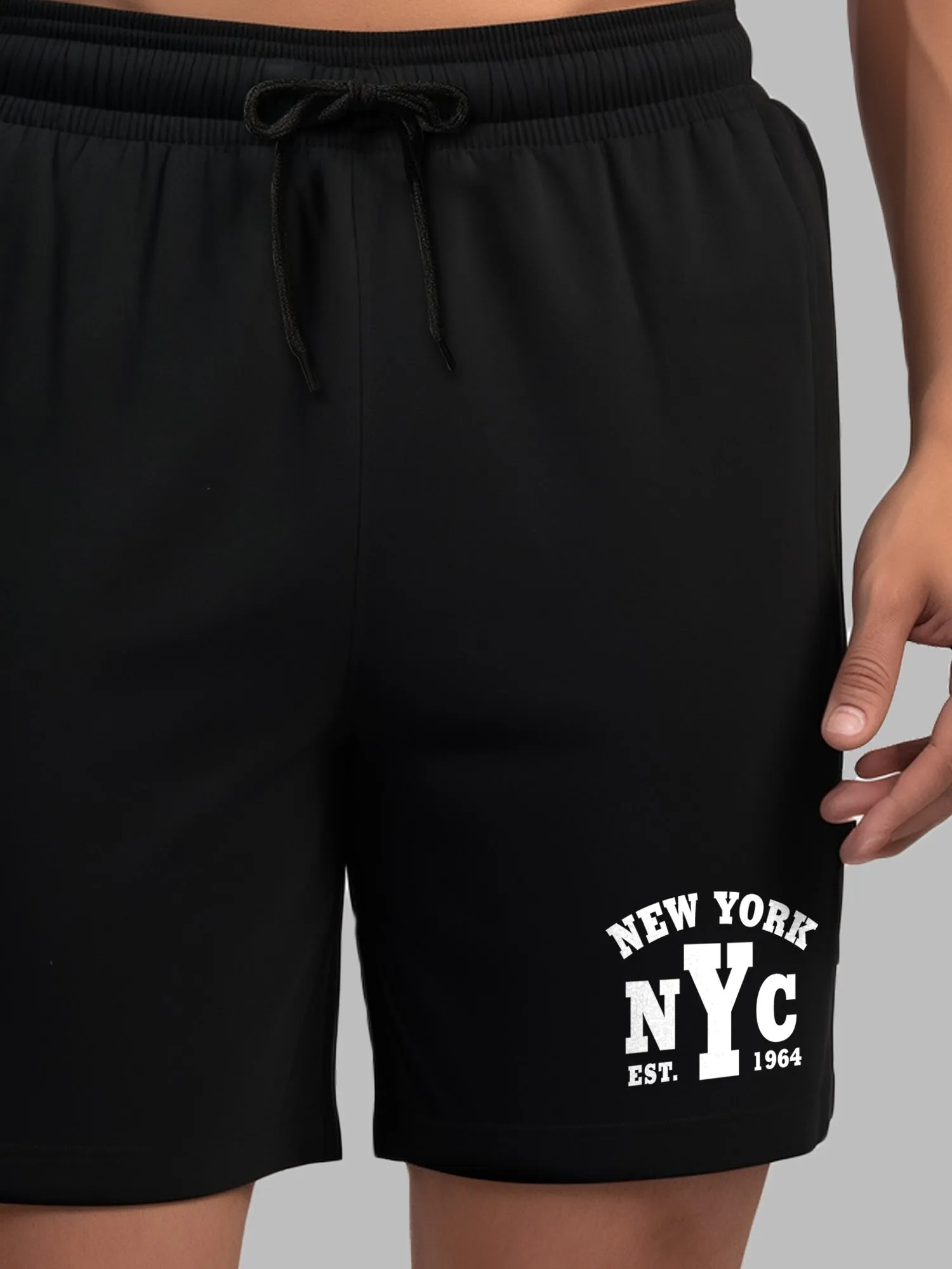 New York Cotton Mens T Shirt and Shorts Combo Set