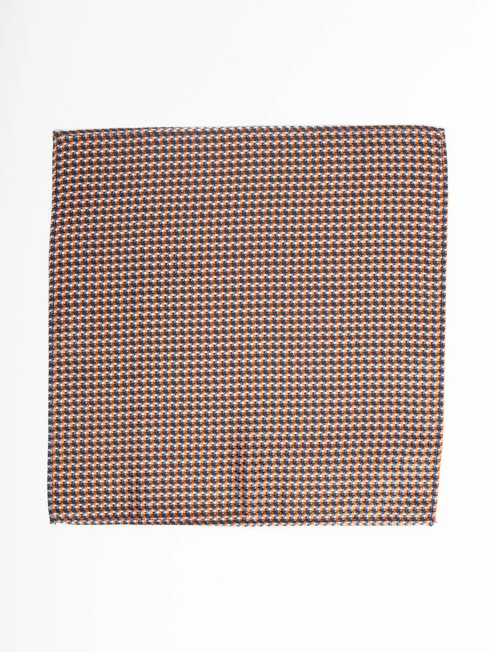 Orange Check Pocket Square