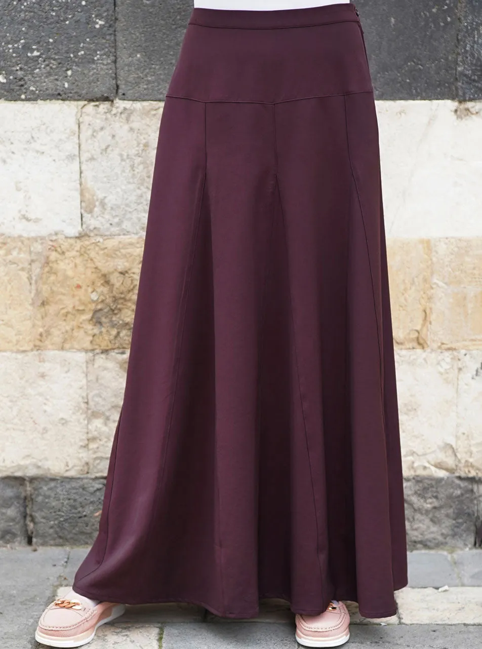 Paneled and Godeted Maxi Skirt