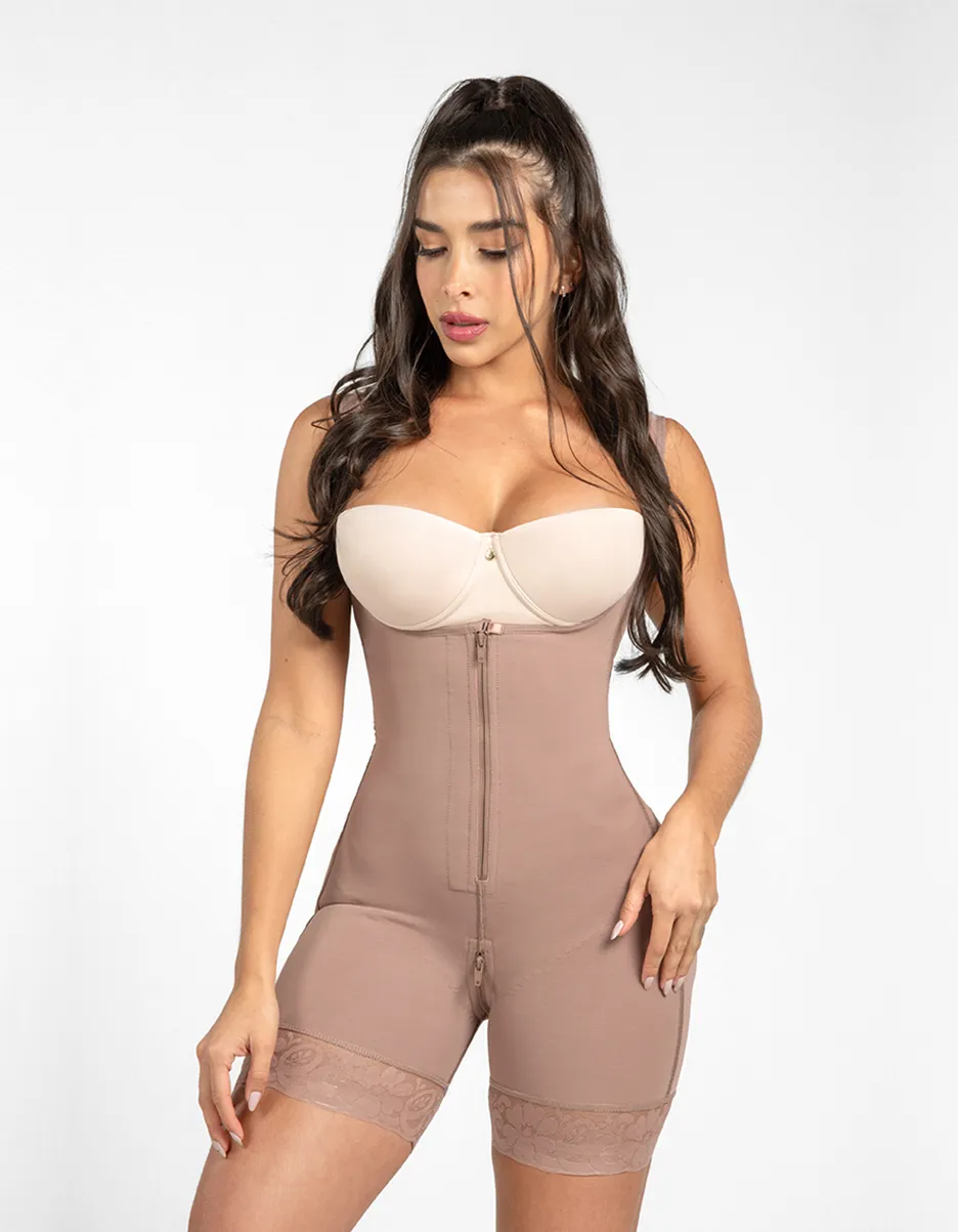 Perfect Butt Zipper Bodysuit Cocoa