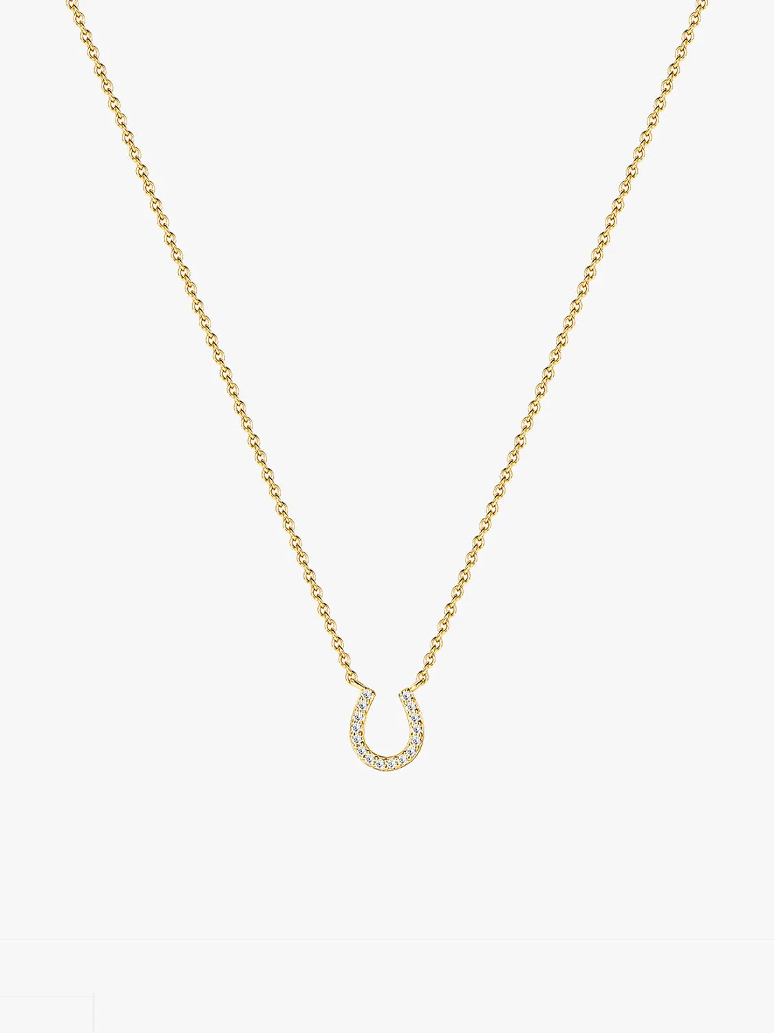 Petite Crystal Horseshoe Necklace