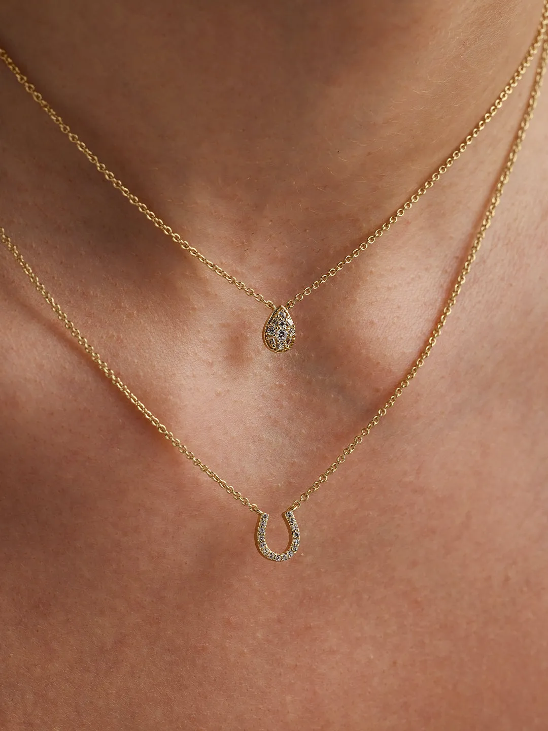 Petite Crystal Horseshoe Necklace