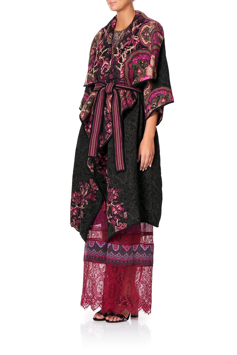 PLACEMENT JACQUARD COAT DAUGHTER'S DESTINY