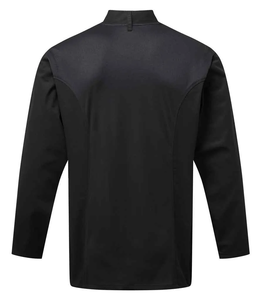 Premier Coolchecker® Long Sleeve Chef's Jacket | Black
