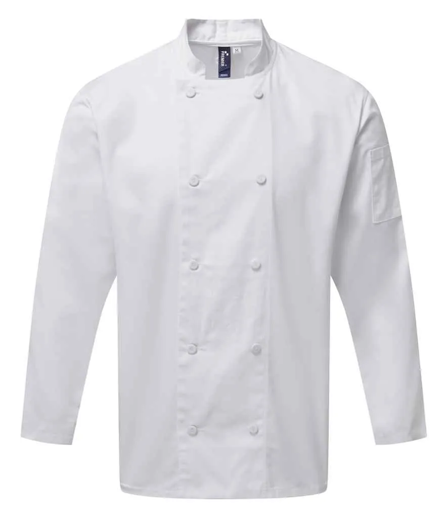 Premier Coolchecker® Long Sleeve Chef's Jacket | White