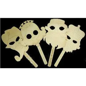 Purim Characters on Stick - Jewish Holiday Classroom Project Set of 4