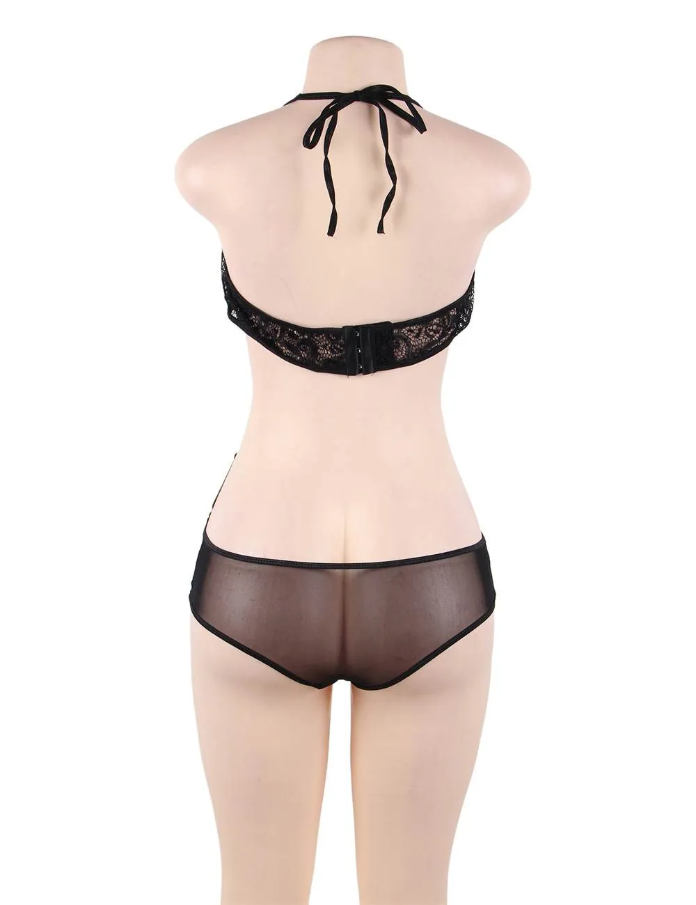 Red & Black  Lace Two-piece Sexy Teddy