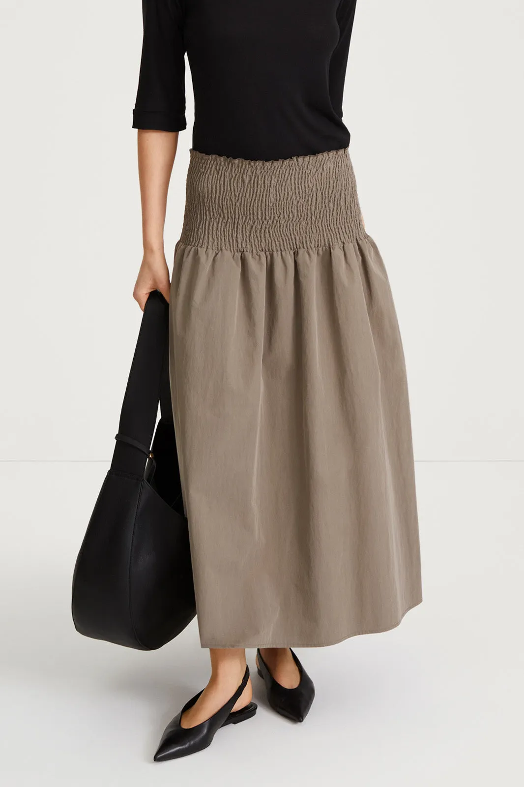 SABRINA TRENCH SKIRT - MUD