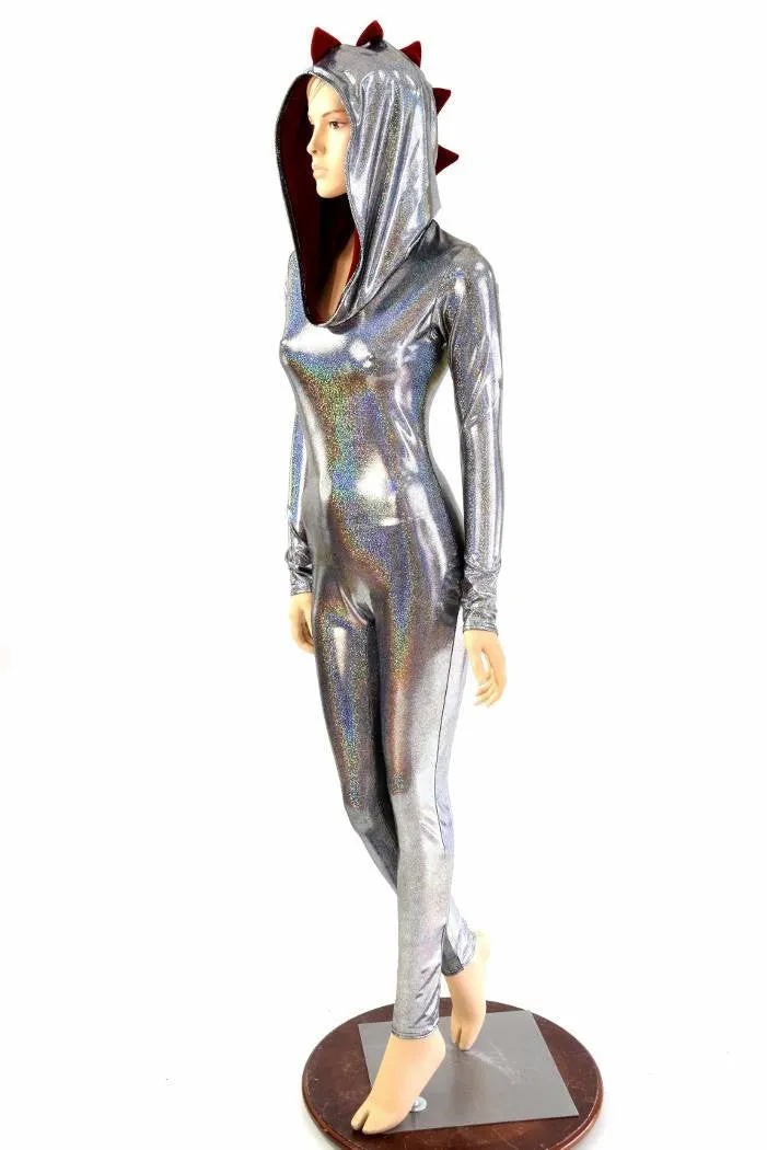 Silver Holographic Dragon Catsuit