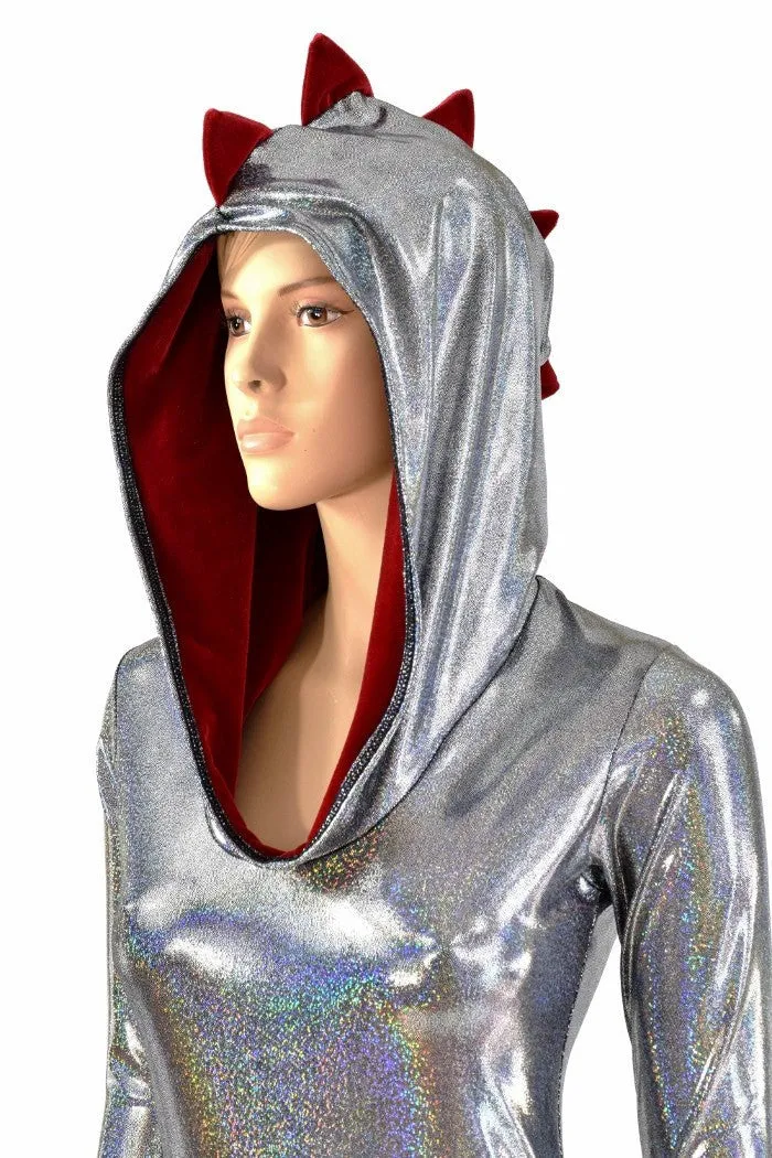 Silver Holographic Dragon Catsuit