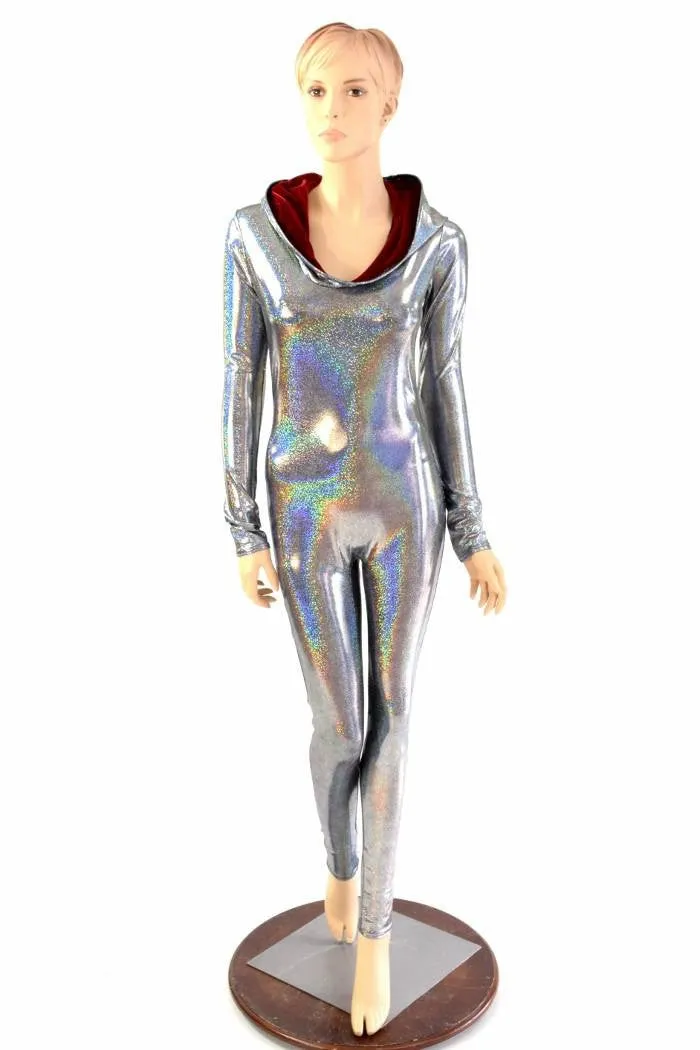 Silver Holographic Dragon Catsuit