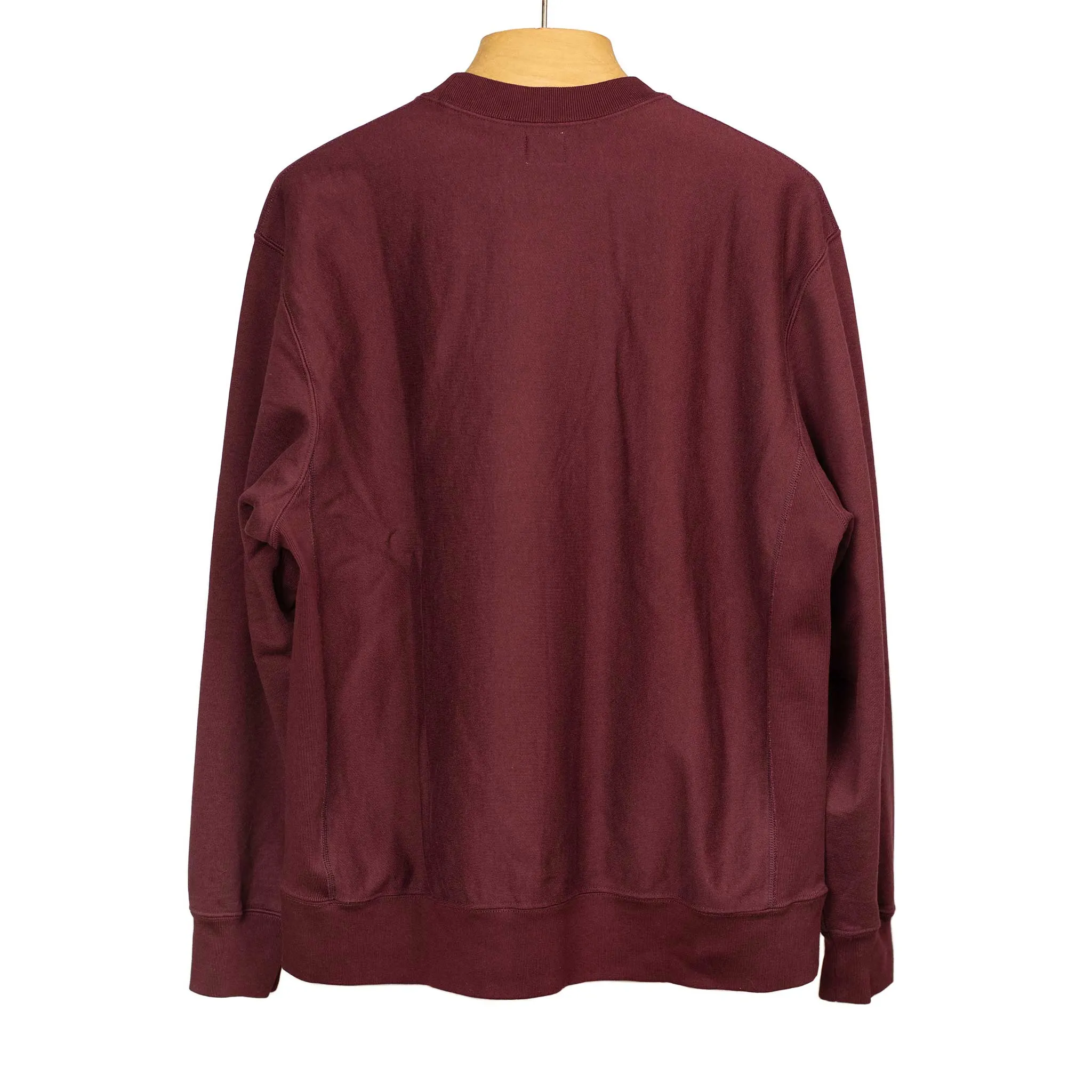 Soft and Hard crewneck sweatshirt in Burgundy cotton