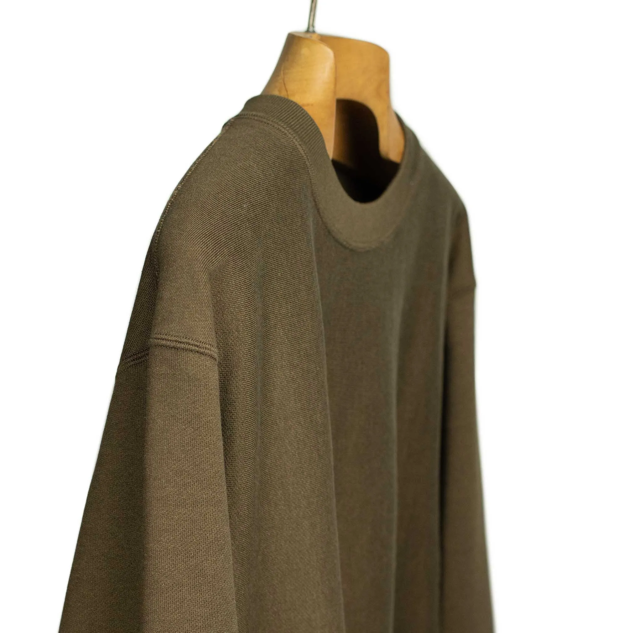 Soft and Hard crewneck sweatshirt in khaki brown cotton
