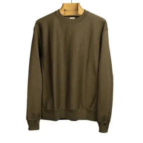 Soft and Hard crewneck sweatshirt in khaki brown cotton