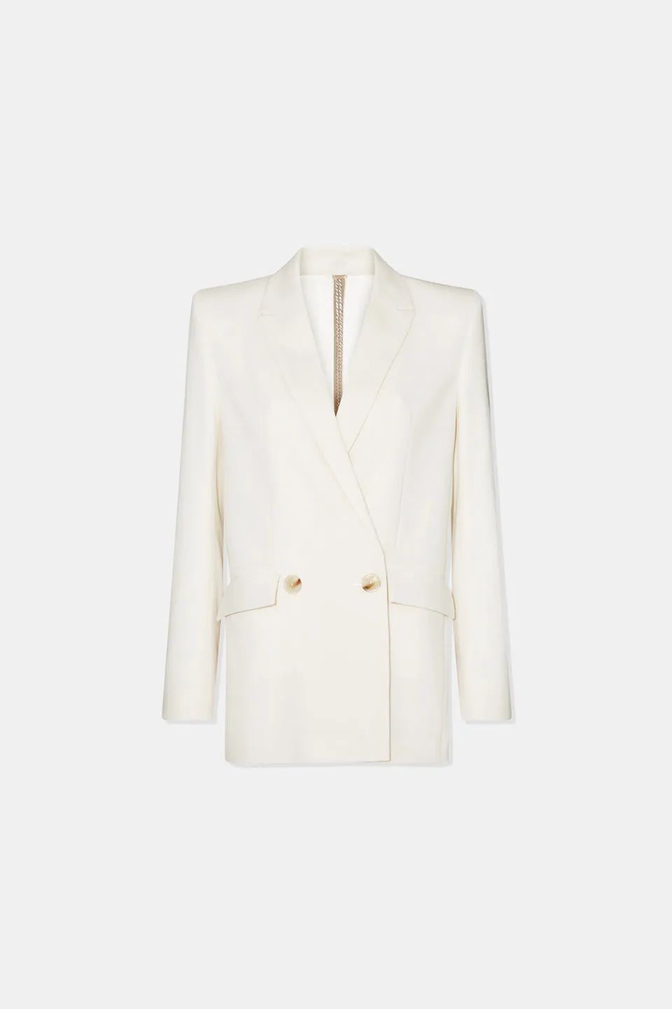 Spinal Blazer - Off White with Silver