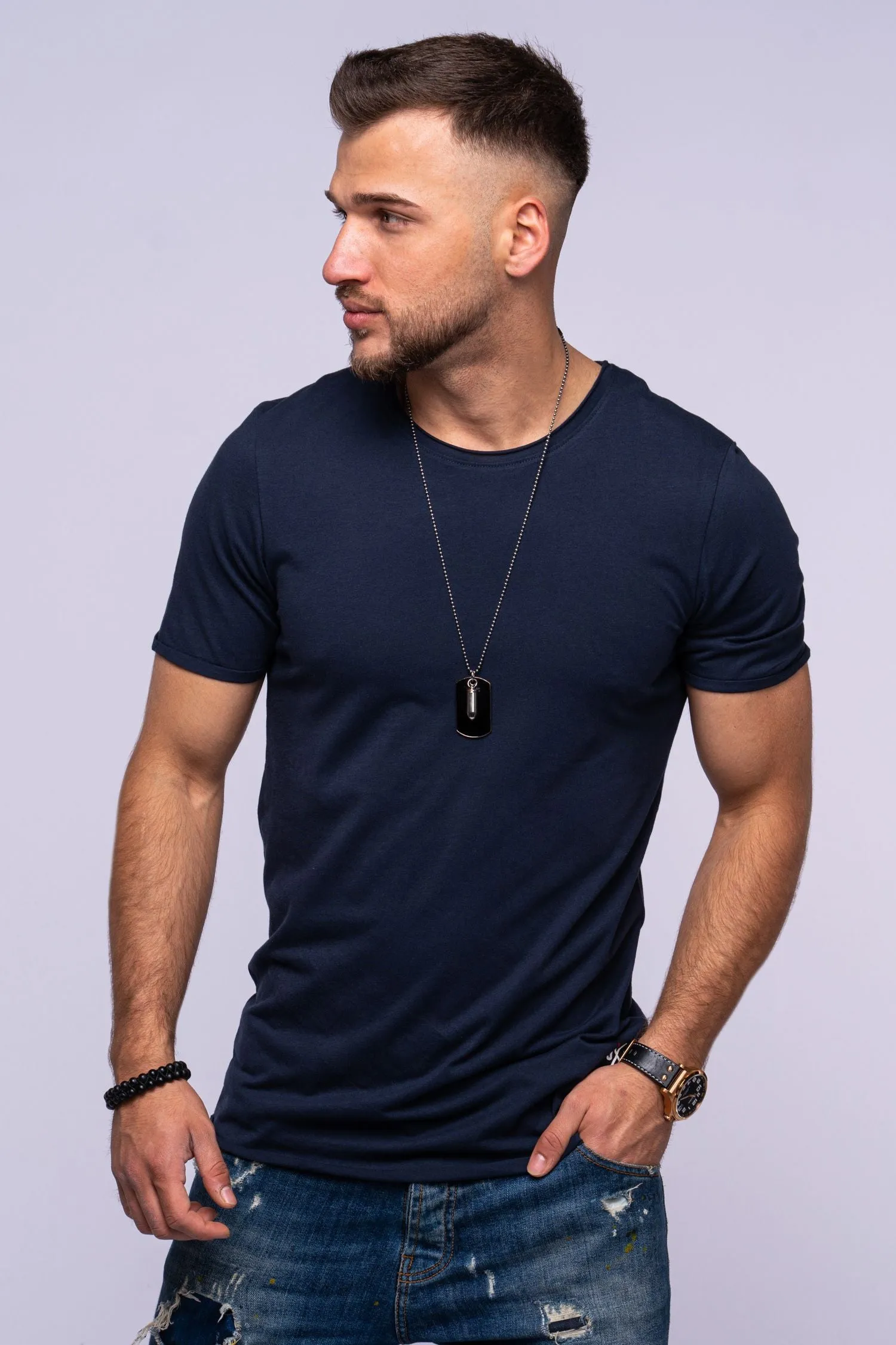 T-Shirt INFINITY O-Neck Navy