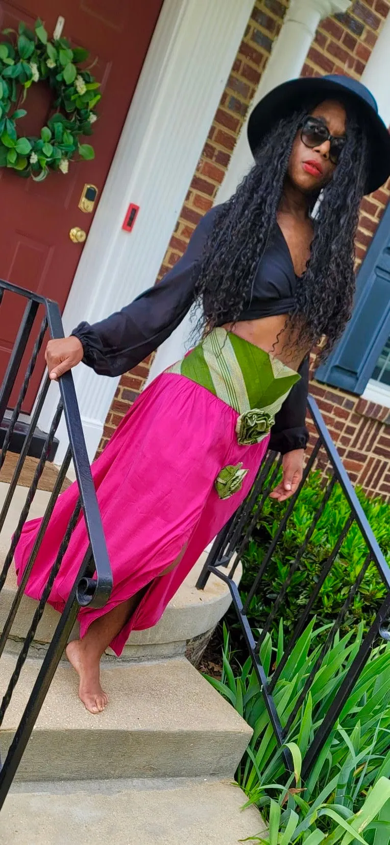 The LiBBi Tulip 3in1 (Skirt-Dress-Maxi Blouse) in Pink&Purple