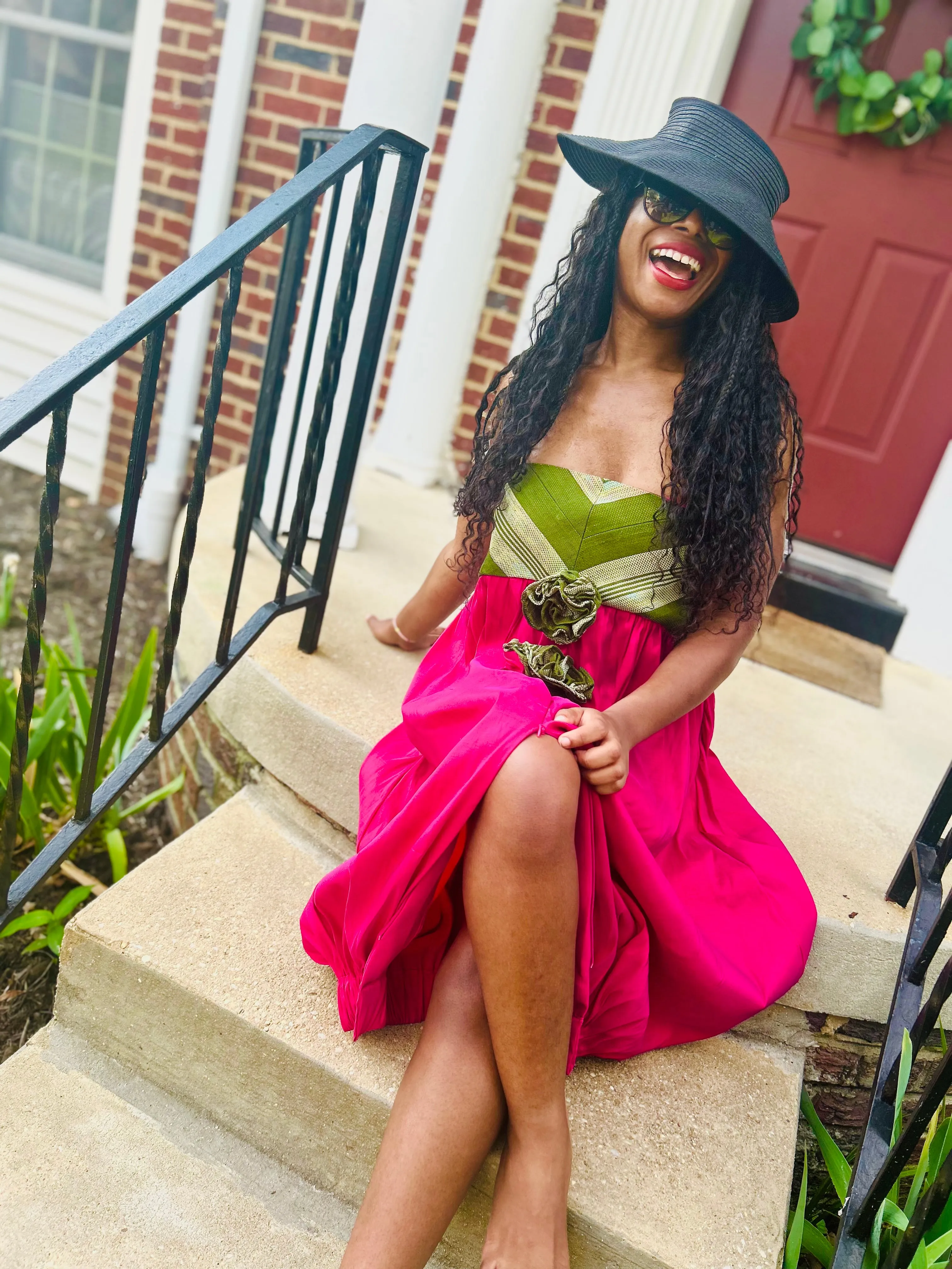 The LiBBi Tulip 3in1 (Skirt-Dress-Maxi Blouse) in Pink&Purple