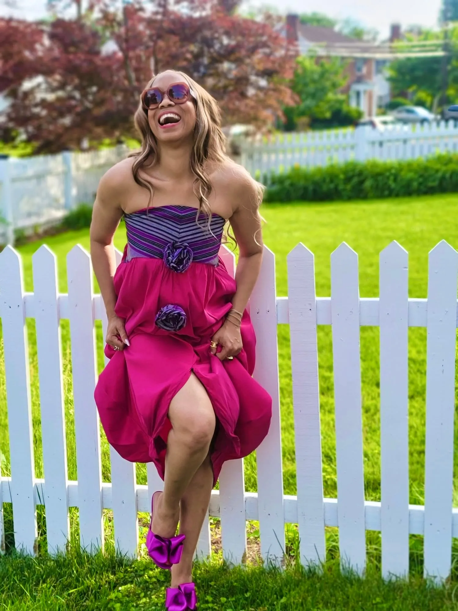 The LiBBi Tulip 3in1 (Skirt-Dress-Maxi Blouse) in Pink&Purple