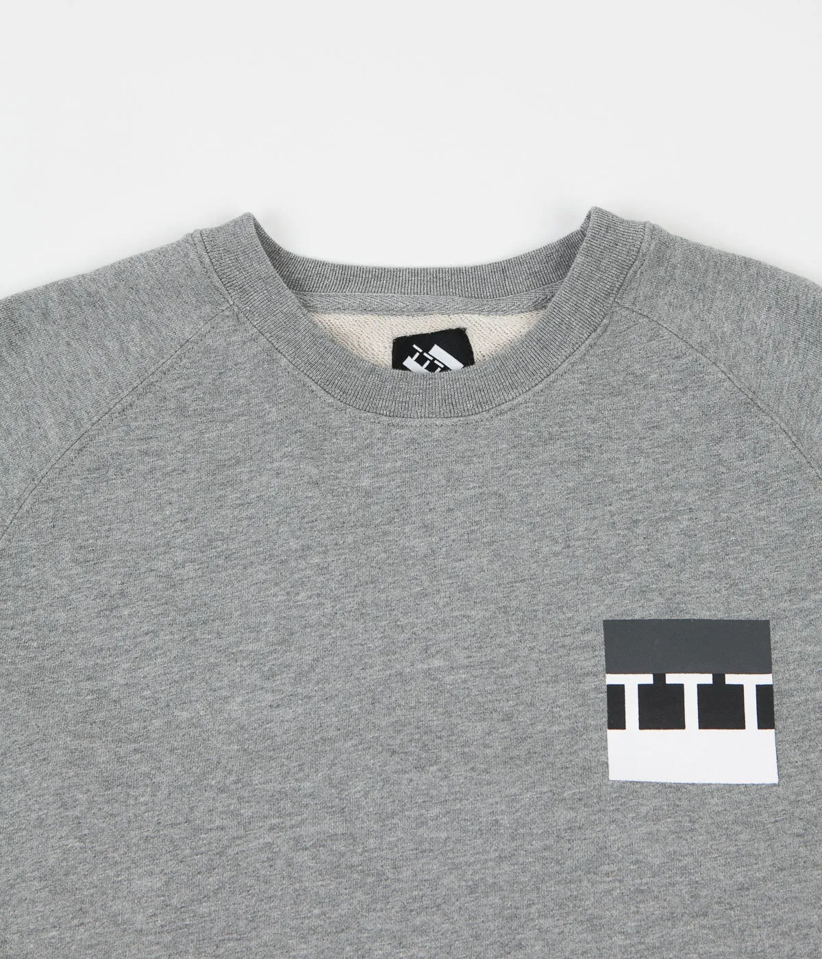 The Trilogy Tapes Block Crewneck Sweatshirt - Grey Marl
