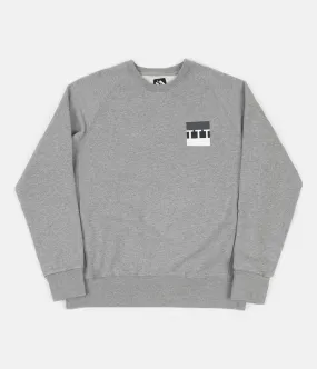 The Trilogy Tapes Block Crewneck Sweatshirt - Grey Marl