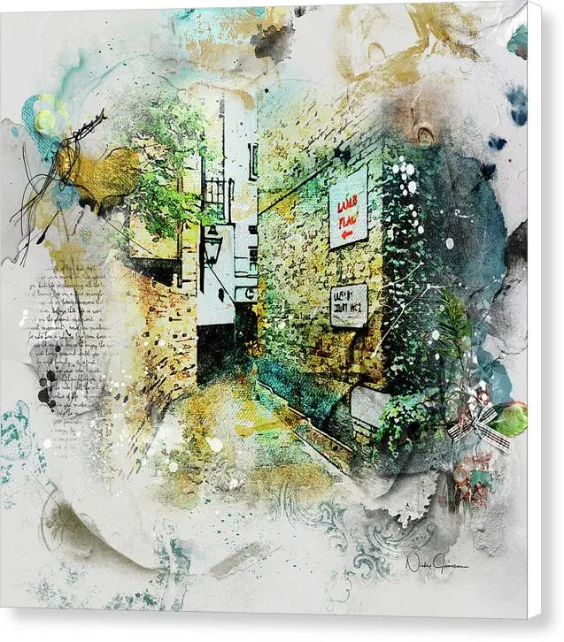 This Way to Lamb and Flag - Canvas Print