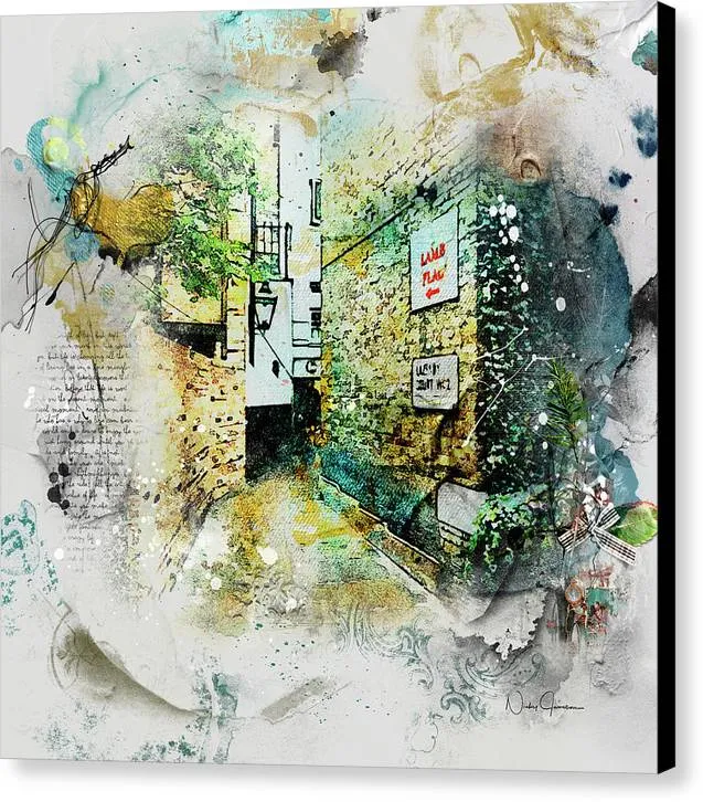 This Way to Lamb and Flag - Canvas Print