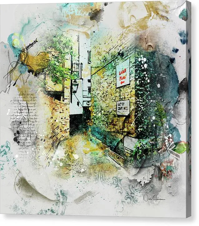 This Way to Lamb and Flag - Canvas Print