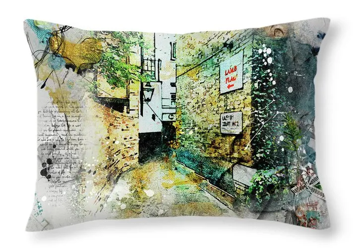 This Way to Lamb and Flag - Throw Pillow