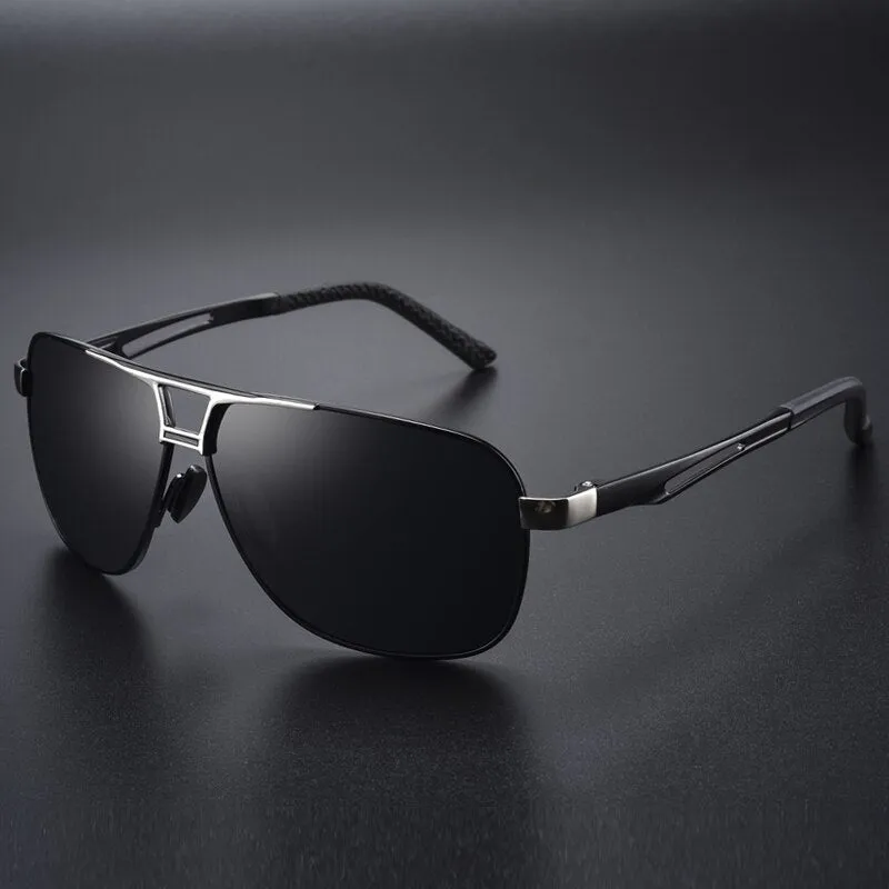 Top Quality Square Retro Photochromic Aluminum Sunglasses Men Polarized Driving Women Sun Glasses For Men Brown